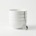 Minimalist Matte Finish Cereal Bowl Set, Set of 4, Stackable & Durable
