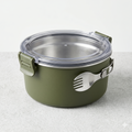 Insulated Stainless Steel Camping Bowl with Latching Lid - Adventure Ready and Spill-Proof