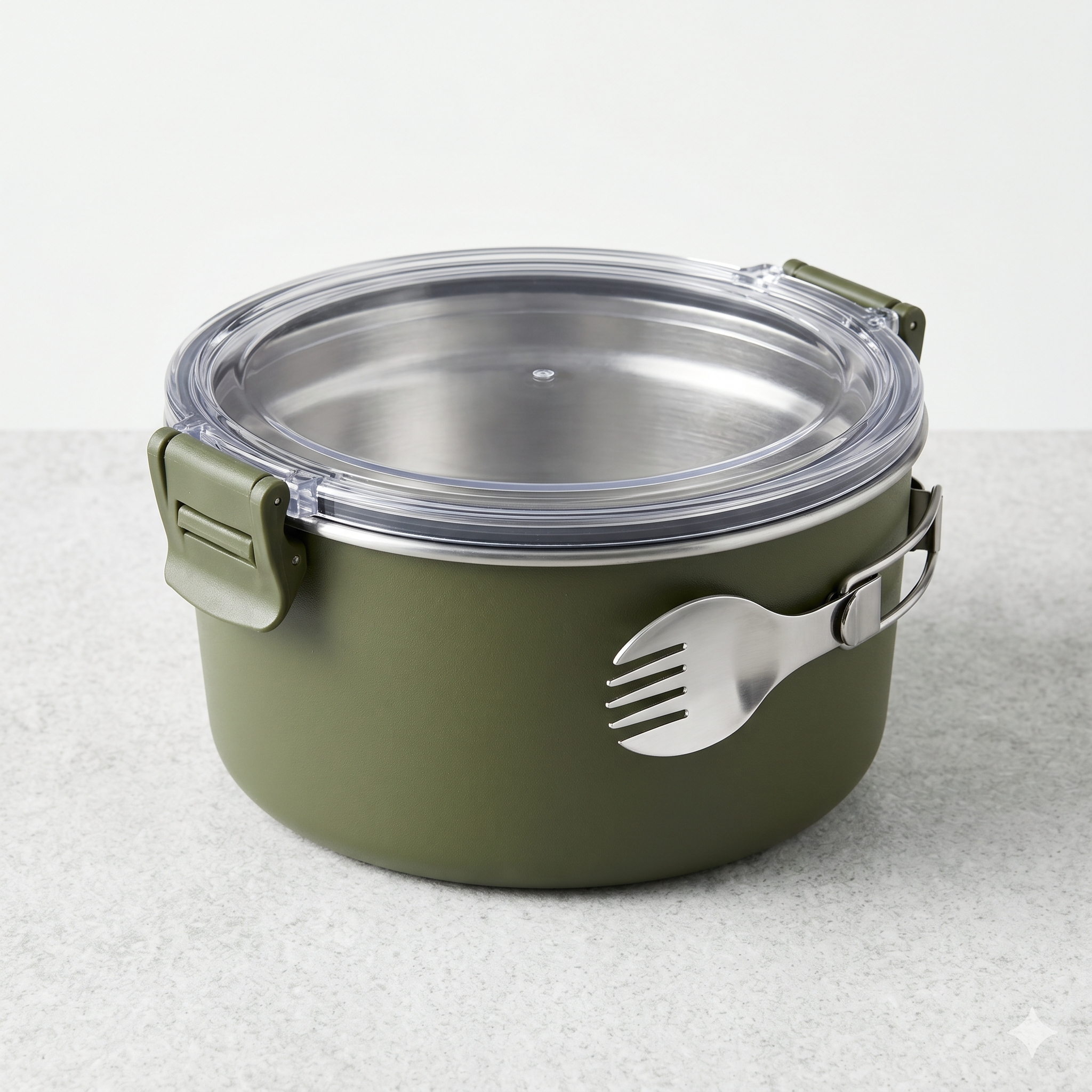 Insulated Stainless Steel Camping Bowl with Latching Lid - Adventure Ready and Spill-Proof